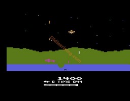une photo d'Ã©cran de Moon Patrol sur Atari 2600